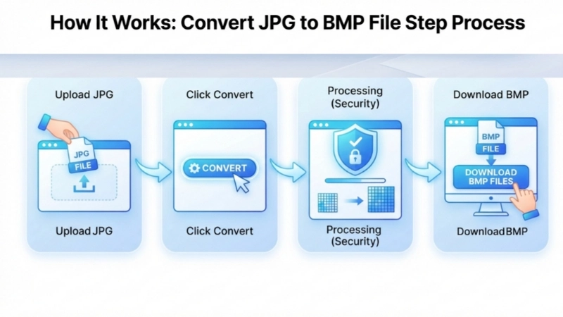convert JPG to BMP file steps workflow - jpg image to bmp convert work