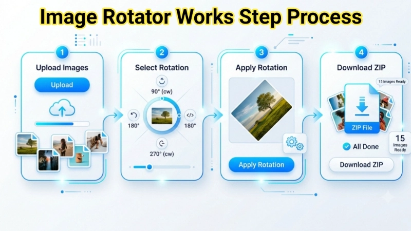 how to rotate picture work steps guide  rotate image workflow steps process
