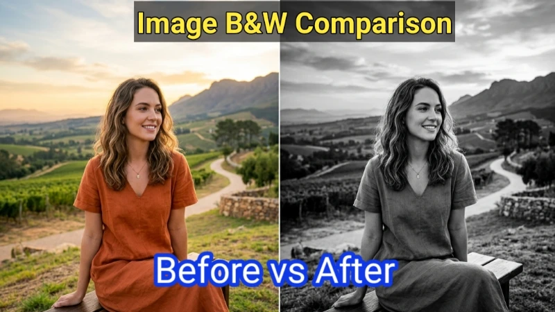 image black and white convert before vs after - black and white convert befor vs after