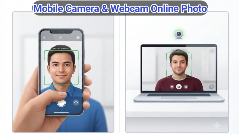 online passport photo maker image - take passport photo with mobile camera