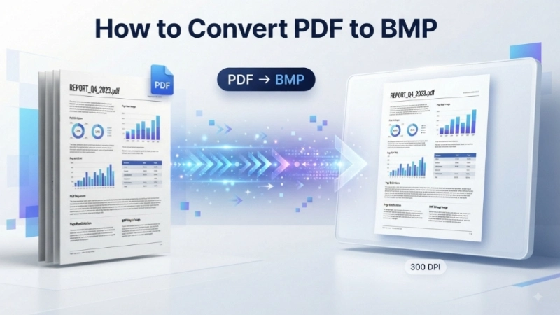 PDF document converted into a high quality BMP image