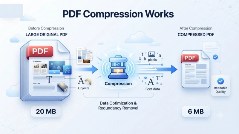 Compressing a PDF Actually Work Image