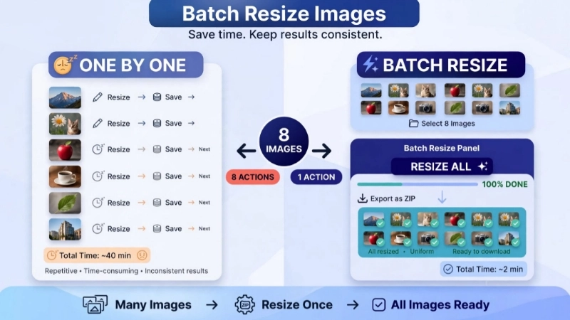 Difference Batch Resize Images