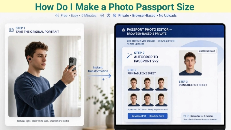How Do I Make a Photo Passport Size