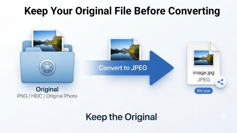 Keep Your Original File Before Converting Image