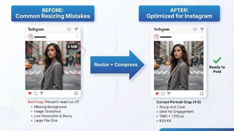 Make Smaller Before & After Instagram Photo