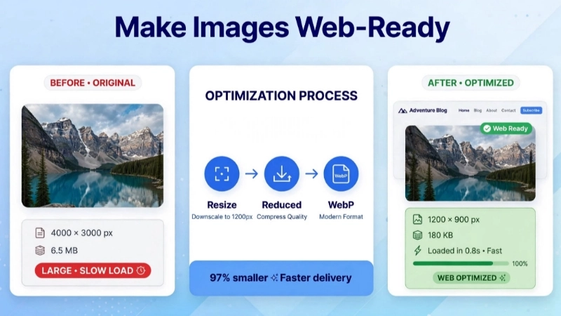 Reduce Image File Size for Your Website